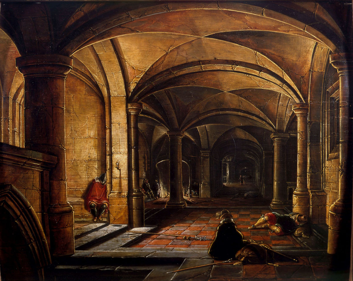 Intérieur de corps de garde ; Prison de saint Pierre (titre ancien)